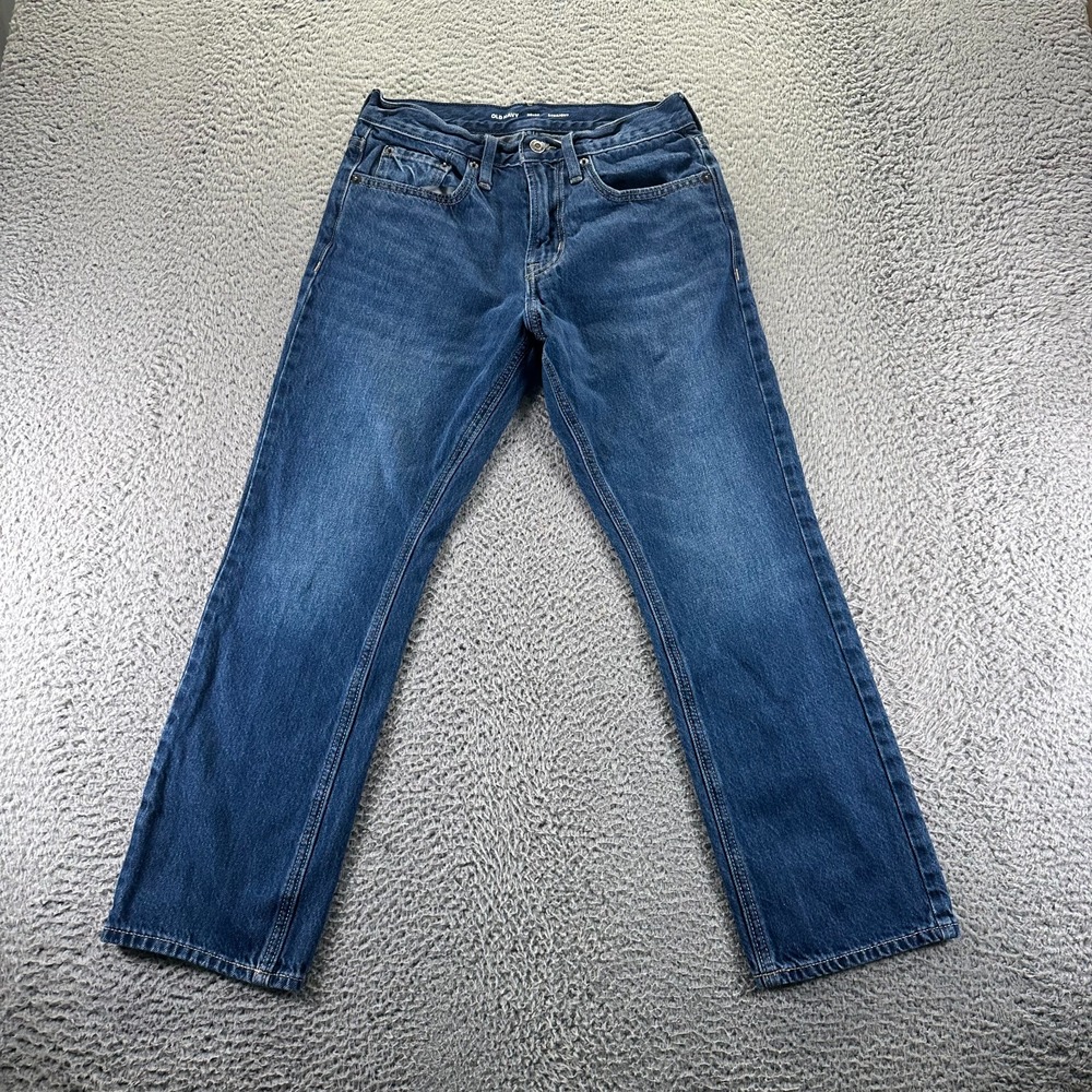 Old Navy Jeans Men's 28x28 Blue Cotton Denim Straight Workwear Faded Medium Wash